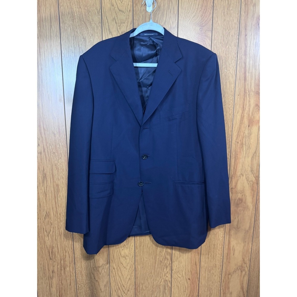 Ermenegildo Zegna Mitchells Westport Navy Blue 3 Button Blazer Sport Coat 50R